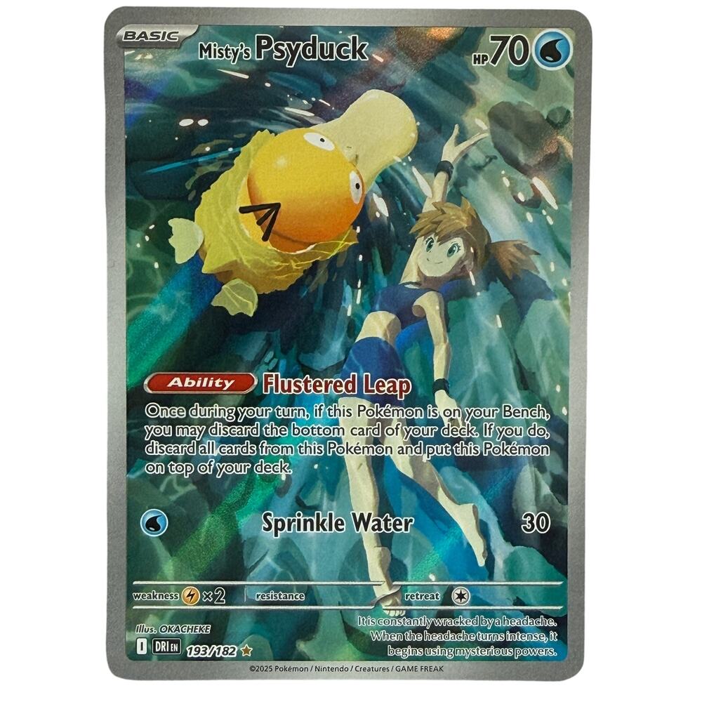 Pokémon TCG Misty's Psyduck 193/182 Destined Rivals Special Illustration Rare MT